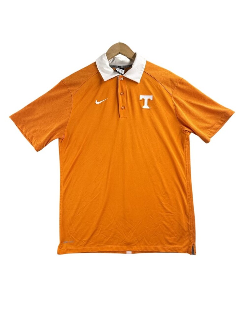 Tennessee Volunteers Polo Shirt Mens Medium Orange NCAA Football Nike Dri Fit